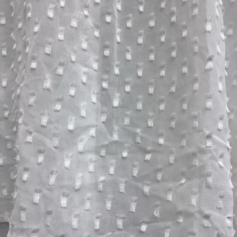 Love Stitch white sheer patterned sleeveless top, size medium - Picture 2 of 9